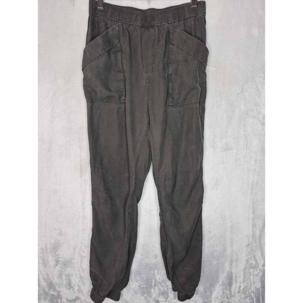 Vuori Trestles Twill Jogger Pants Womens XS Olive Green Linen Blend 13x26